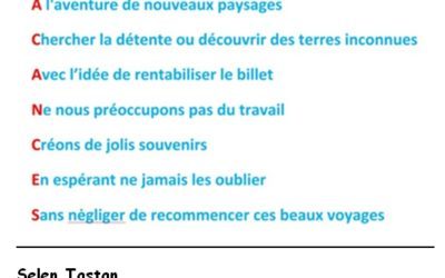 Quelques accrostiches des élèves de 2nde MMV (thème libre) – M. Visset enseignant de Français