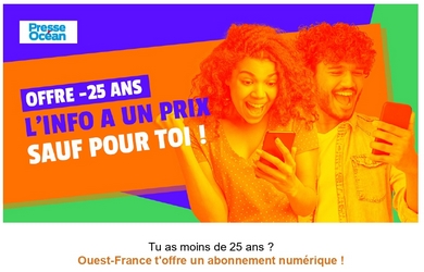 Presse Océan / Ouest-France, moins de 25 ans, abonnement numérique gratuit